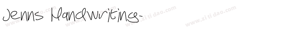 Jenns Handwriting字体转换